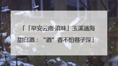 「早安云南·滇味」玉溪通海甜白酒：“酒”香不怕巷子深