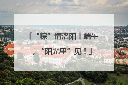 “粽”情洛阳丨端午，“阳光里”见！
