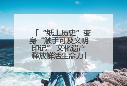 “纸上历史”变身“触手可及文明印记” 文化遗产释放鲜活生命力