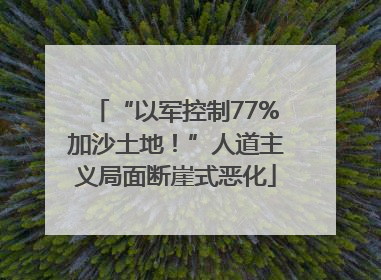 “以军控制77%加沙土地！”人道主义局面断崖式恶化