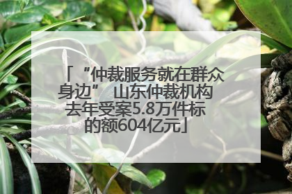 “仲裁服务就在群众身边” 山东仲裁机构去年受案5.8万件标的额604亿元