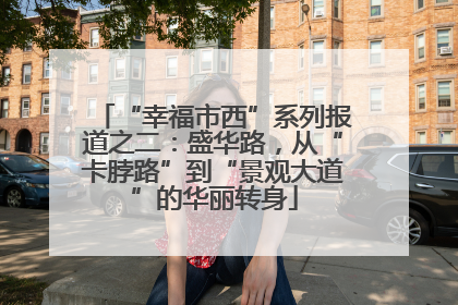 “幸福市西”系列报道之二：盛华路，从“卡脖路”到“景观大道”的华丽转身
