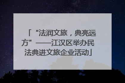 “法润文旅，典亮远方”——江汉区举办民法典进文旅企业活动