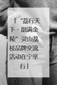 “荔行天下・甜满金陵”灵山荔枝品牌交流活动在宁举行