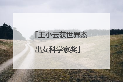 王小云获世界杰出女科学家奖