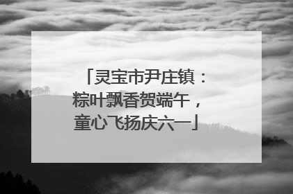 灵宝市尹庄镇：粽叶飘香贺端午，童心飞扬庆六一