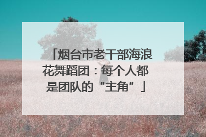 烟台市老干部海浪花舞蹈团：每个人都是团队的“主角”