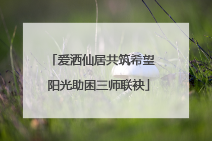 爱洒仙居共筑希望 阳光助困三师联袂