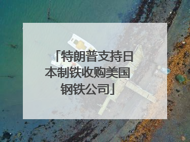 特朗普支持日本制铁收购美国钢铁公司