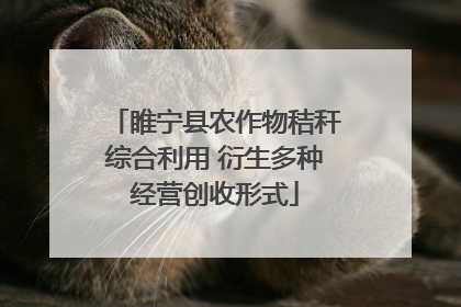 睢宁县农作物秸秆综合利用 衍生多种经营创收形式
