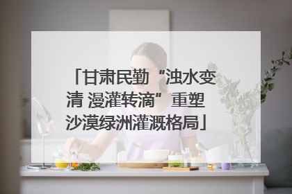 甘肃民勤“浊水变清 漫灌转滴”重塑沙漠绿洲灌溉格局