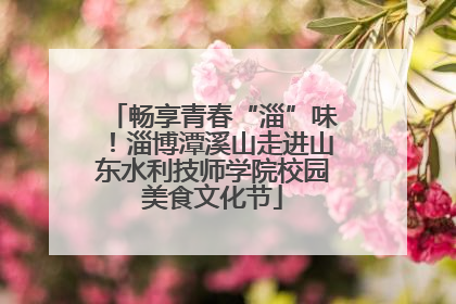 畅享青春“淄”味！淄博潭溪山走进山东水利技师学院校园美食文化节