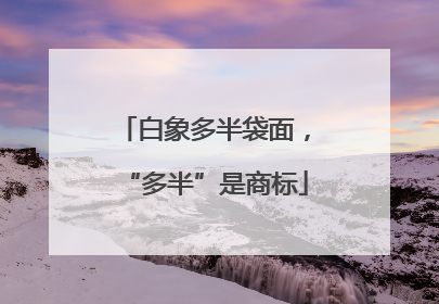 白象多半袋面，“多半”是商标