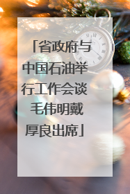 省政府与中国石油举行工作会谈 毛伟明戴厚良出席