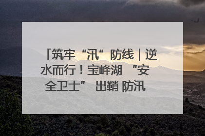 筑牢“汛”防线｜逆水而行！宝峰湖 “安全卫士” 出鞘 防汛应急再添硬核力量