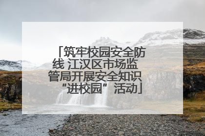 筑牢校园安全防线 江汉区市场监管局开展安全知识“进校园”活动