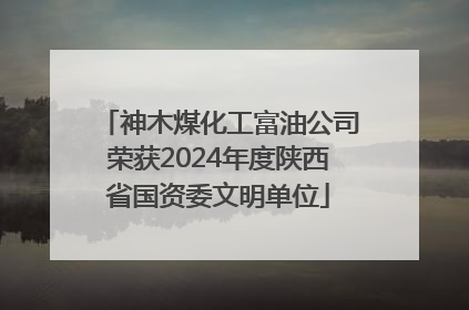 神木煤化工富油公司荣获2024年度陕西省国资委文明单位