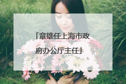 章雄任上海市政府办公厅主任