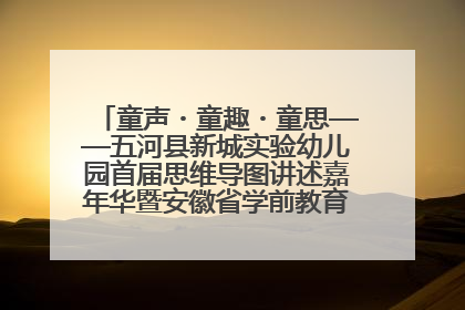 童声・童趣・童思——五河县新城实验幼儿园首届思维导图讲述嘉年华暨安徽省学前教育教研基地园项目阶段性成果展示活动