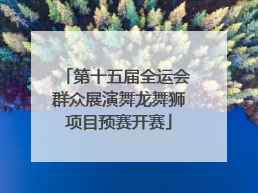 第十五届全运会群众展演舞龙舞狮项目预赛开赛