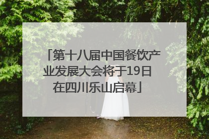 第十八届中国餐饮产业发展大会将于19日在四川乐山启幕