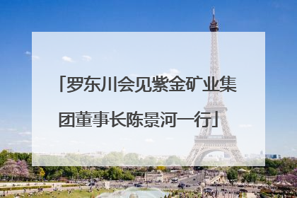罗东川会见紫金矿业集团董事长陈景河一行