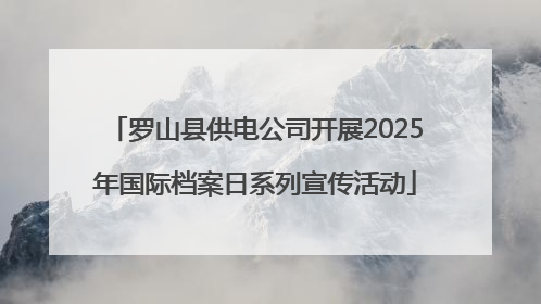 罗山县供电公司开展2025年国际档案日系列宣传活动