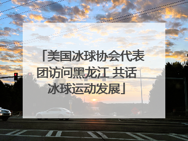 美国冰球协会代表团访问黑龙江 共话冰球运动发展