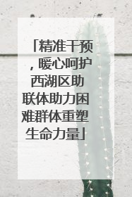 精准干预，暖心呵护 西湖区助联体助力困难群体重塑生命力量
