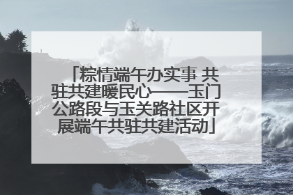 粽情端午办实事 共驻共建暖民心——玉门公路段与玉关路社区开展端午共驻共建活动