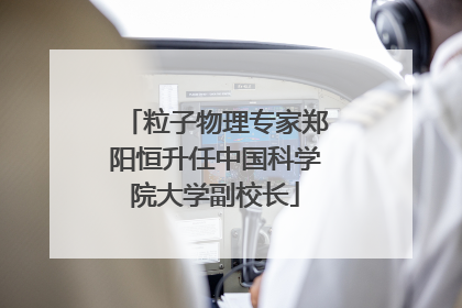 粒子物理专家郑阳恒升任中国科学院大学副校长