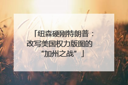 纽森硬刚特朗普：改写美国权力版图的 “加州之战”