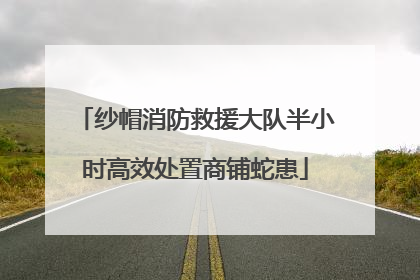 纱帽消防救援大队半小时高效处置商铺蛇患