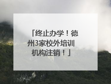 终止办学！德州3家校外培训机构注销！