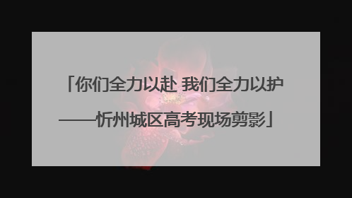 你们全力以赴 我们全力以护——忻州城区高考现场剪影