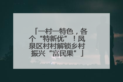 一村一特色，各个“特新优”！凤泉区村村解锁乡村振兴“富民果”