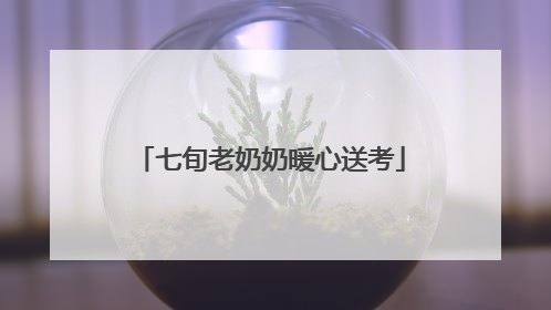 七旬老奶奶暖心送考