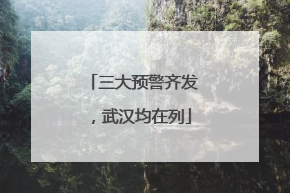 三大预警齐发，武汉均在列