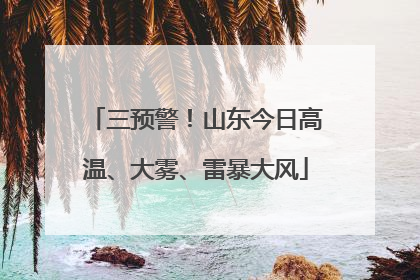 三预警！山东今日高温、大雾、雷暴大风