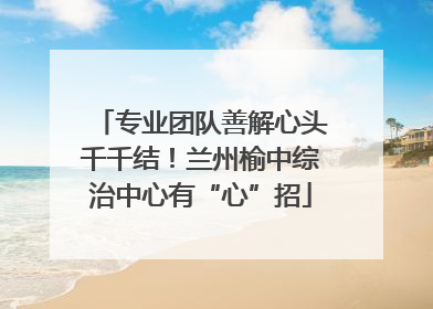 专业团队善解心头千千结！兰州榆中综治中心有“心”招