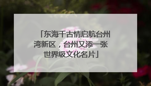 东海千古情启航台州湾新区，台州又添一张世界级文化名片