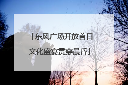 东风广场开放首日 文化盛宴贯穿晨昏