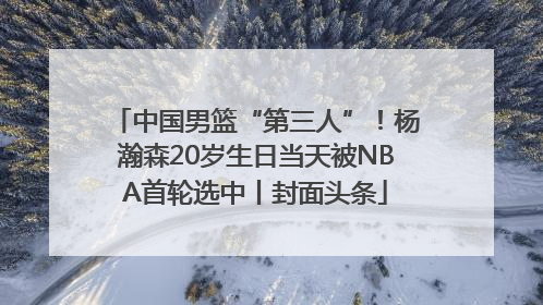 中国男篮“第三人”！杨瀚森20岁生日当天被NBA首轮选中丨封面头条