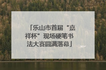 乐山市首届“嘉祥杯”现场硬笔书法大赛圆满落幕