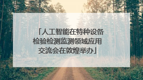 人工智能在特种设备检验检测监测领域应用交流会在敦煌举办