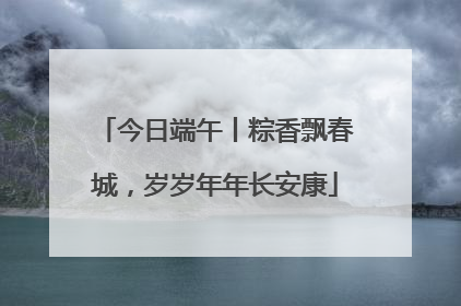 今日端午丨粽香飘春城，岁岁年年长安康