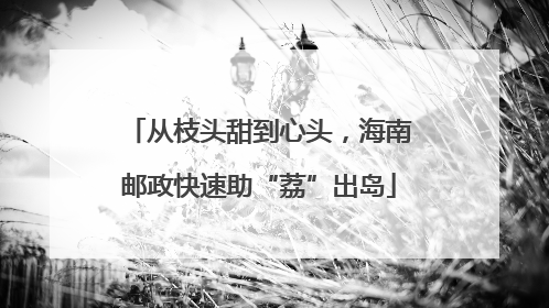 从枝头甜到心头，海南邮政快速助“荔”出岛