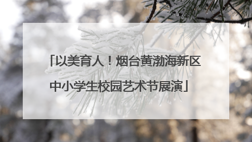 以美育人！烟台黄渤海新区中小学生校园艺术节展演