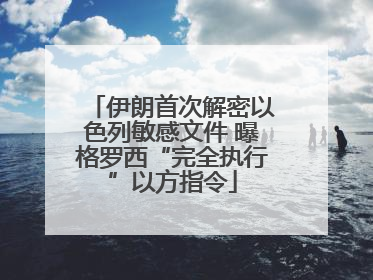 伊朗首次解密以色列敏感文件 曝格罗西“完全执行”以方指令