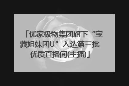 优家极物集团旗下“宝藏姐妹团U”入选第三批优质直播间(主播)
